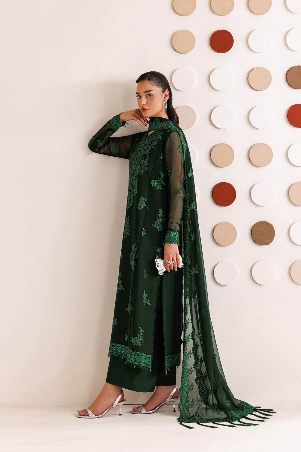 Farasha | Chiffon Threads 26 | Emerald Leaf by Farasha - Designer Dress  - Type : Ladies Clothes - Available at Libayah - 100% Original 