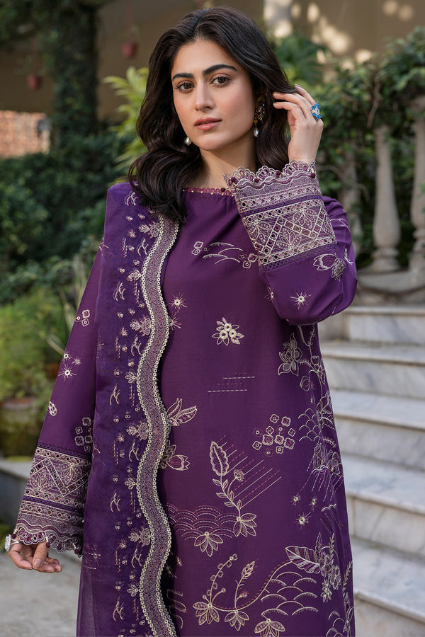 Farasha | Summer Weaves Embroidered Lawn | Raven Plum by Farasha - Designer Dress - Type: Ladies Clothes - Available at Libayah - 100% Original