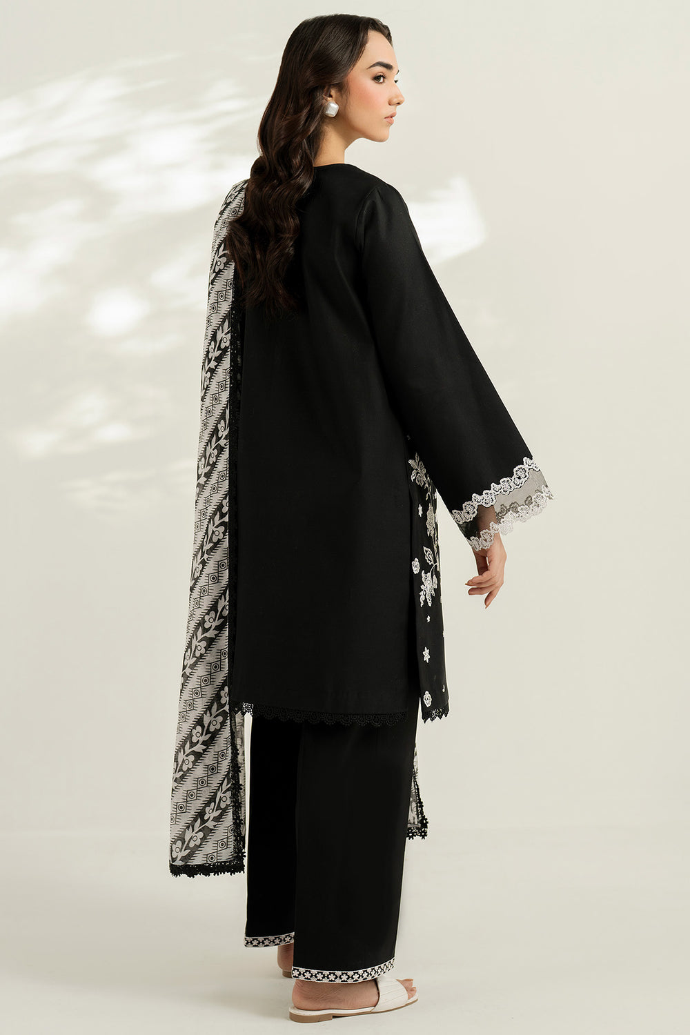 Farasha | Thread Lines Embroidered | Skylit Rouge by Farasha - Designer Dress  - Type : Ladies Clothes - Available at Libayah - 100% Original 