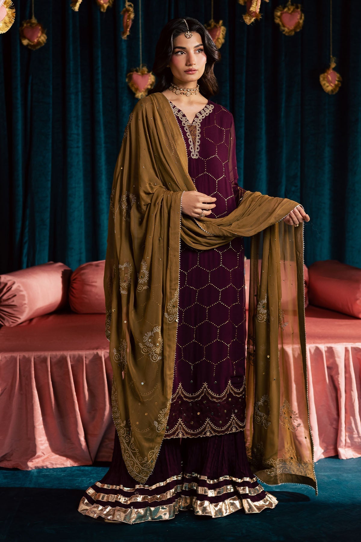 Nureh | Mukeshkari Formals | MK-21 - Designer Dress - Type : Ladies Clothes - Available at Libayah - 100% Original