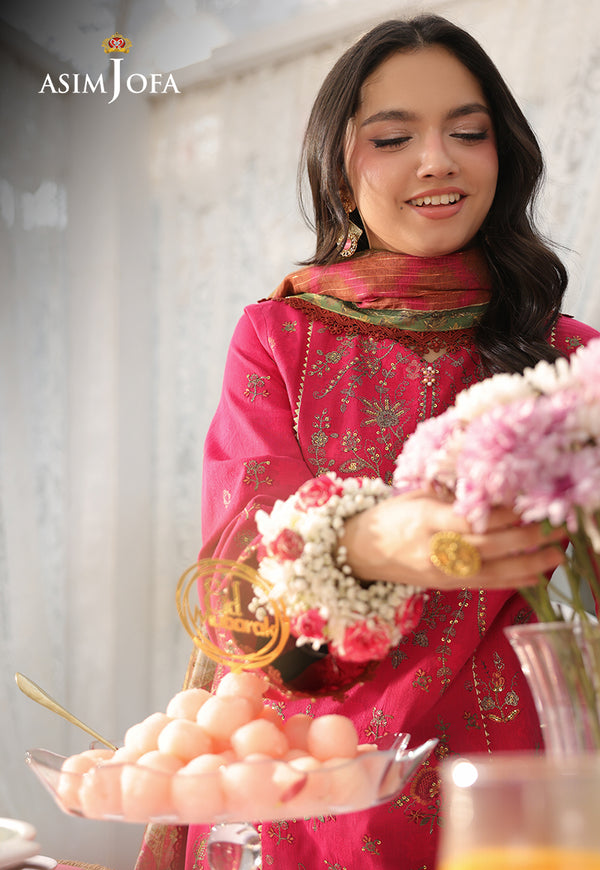 Asim Jofa | Summer Rhapsody | AJUBU-06 Embroidered Jacquard by Asim Jofa - Designer Dress  - Type : Ladies Clothes - Available at Libayah - 100% Original 