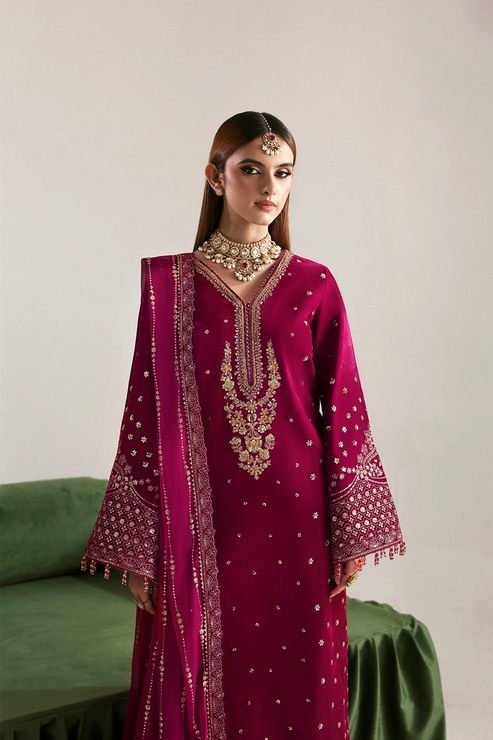 SHAHNAZ – authentic Pakistani formal dress from the Emaan Adeel Zarposh Velvet 25 collection for women in the UK.