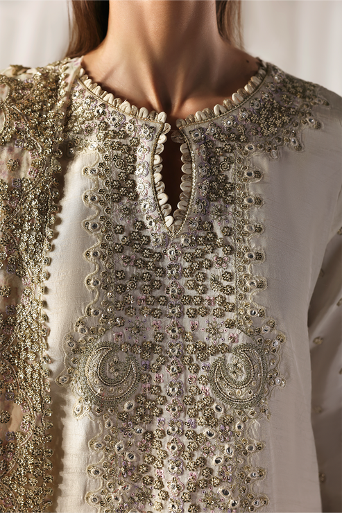 Emaan Adeel | Serein Luxe Silk | MISTY DAWN by Emaan Adeel - Designer Dress  - Type : Ladies Clothes - Available at Libayah - 100% Original 