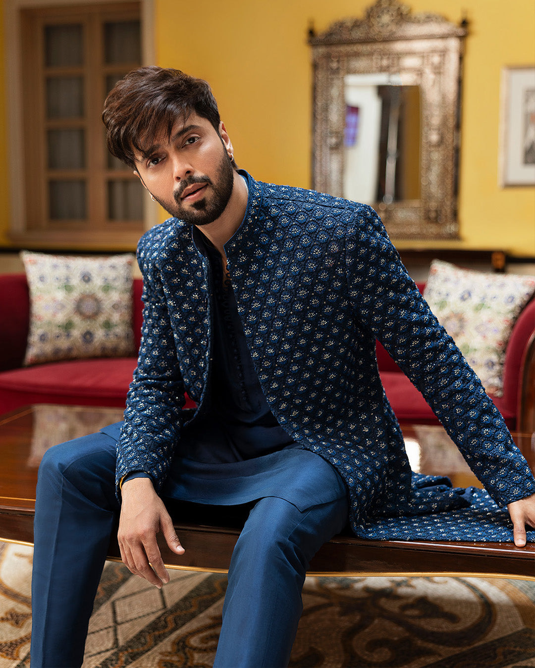 Pakistani Menswear | Faiza Saqlain | Safiy by Faiza Saqlain - Designer Dress - Type: MensWear - Available at Libayah - 100% Original