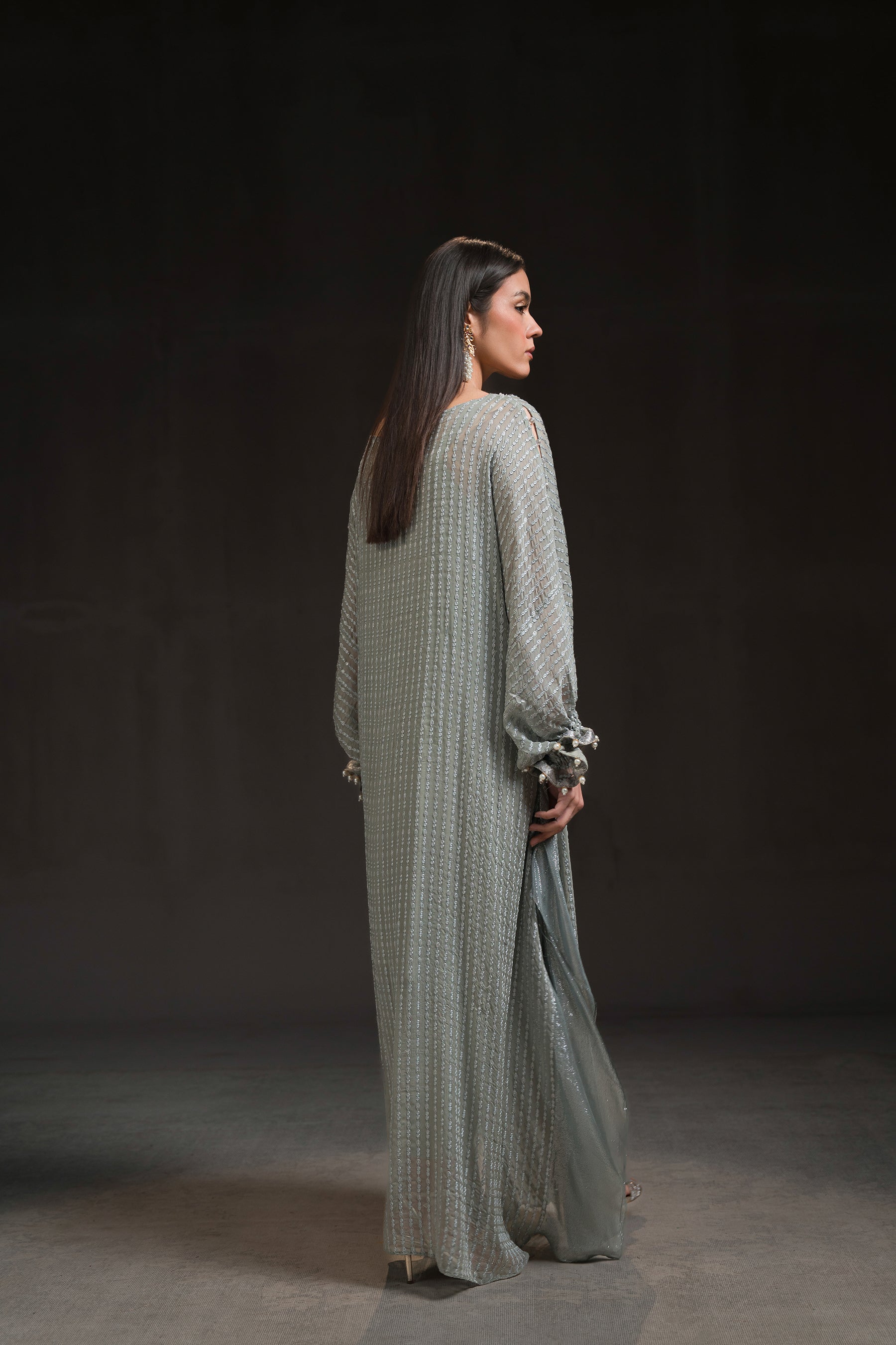 Ammara Khan | Glitz Luxury Pret 24 | UBER GLAM KAFTAN (D-07) by Ammara Khan - Designer Dress - Type: Ladies Clothes - Available at Libayah - 100% Original