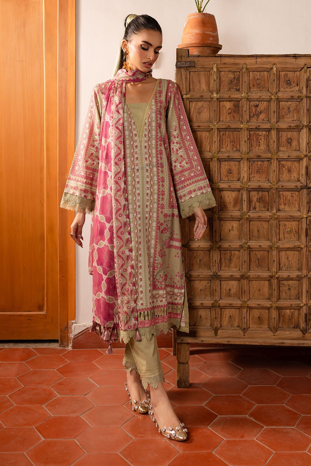 Nureh | Printed lawn 25 | SP-141 by Nureh - Designer Dress - Type: Ladies Clothes - Available at Libayah - 100% Original