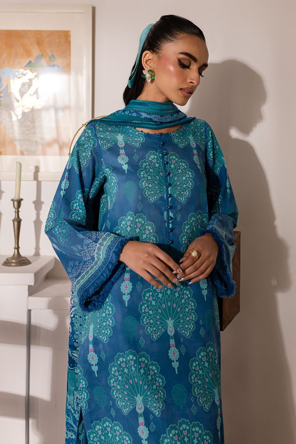 Nureh | Printed Lawn 25 | SP-145 by Nureh - Designer Dress - Type: Ladies Clothes - Available at Libayah - 100% Original