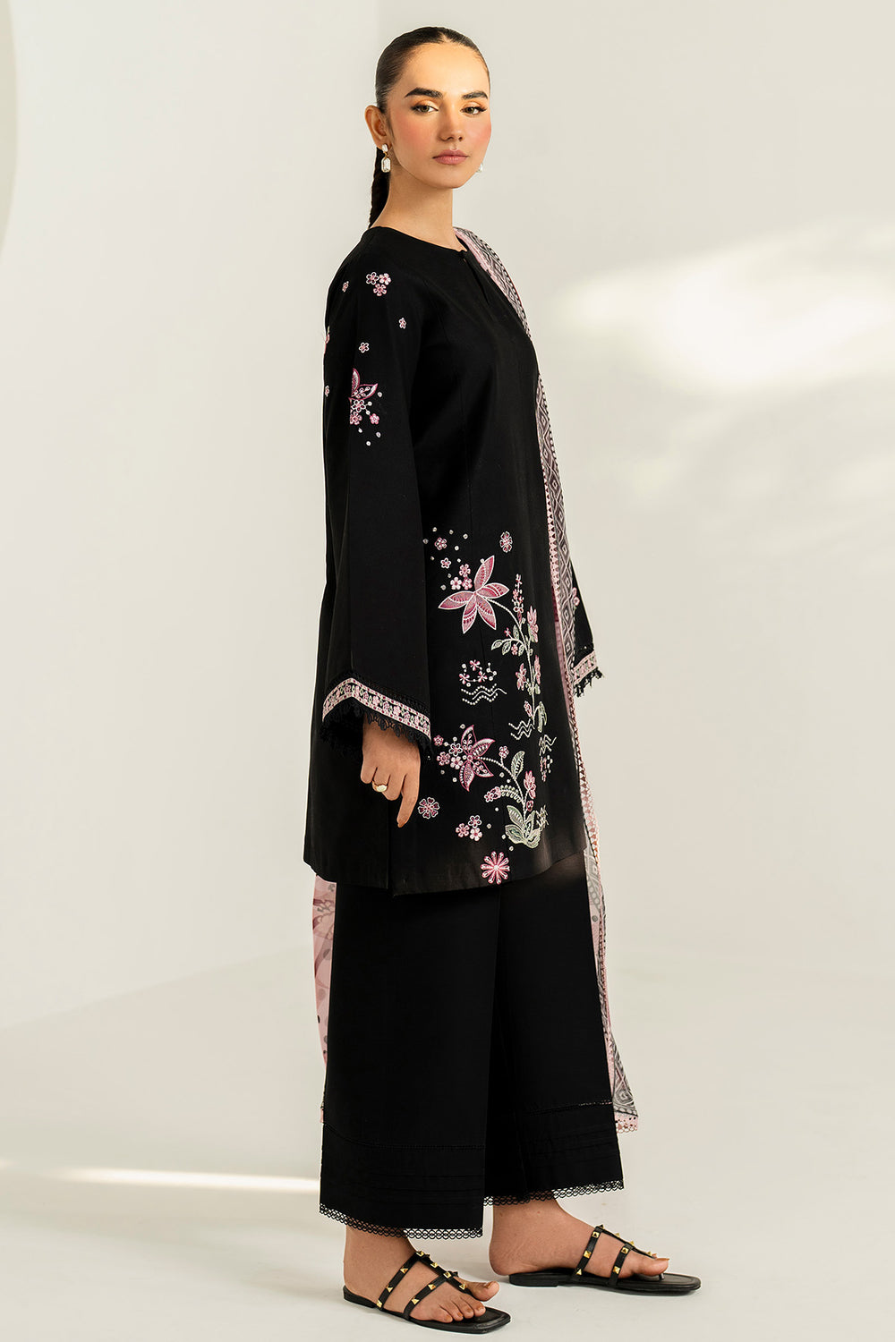 Farasha | Thread Lines Embroidered | Floral Meadow by Farasha - Designer Dress  - Type : Ladies Clothes - Available at Libayah - 100% Original 