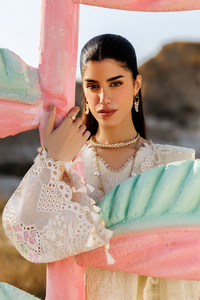 Emaan adeel | Sunlit Groove Luxury Lawn 26 | BLOSSOM BEAT by Emaan Adeel - Designer Dress  - Type : Ladies Clothes - Available at Libayah - 100% Original 