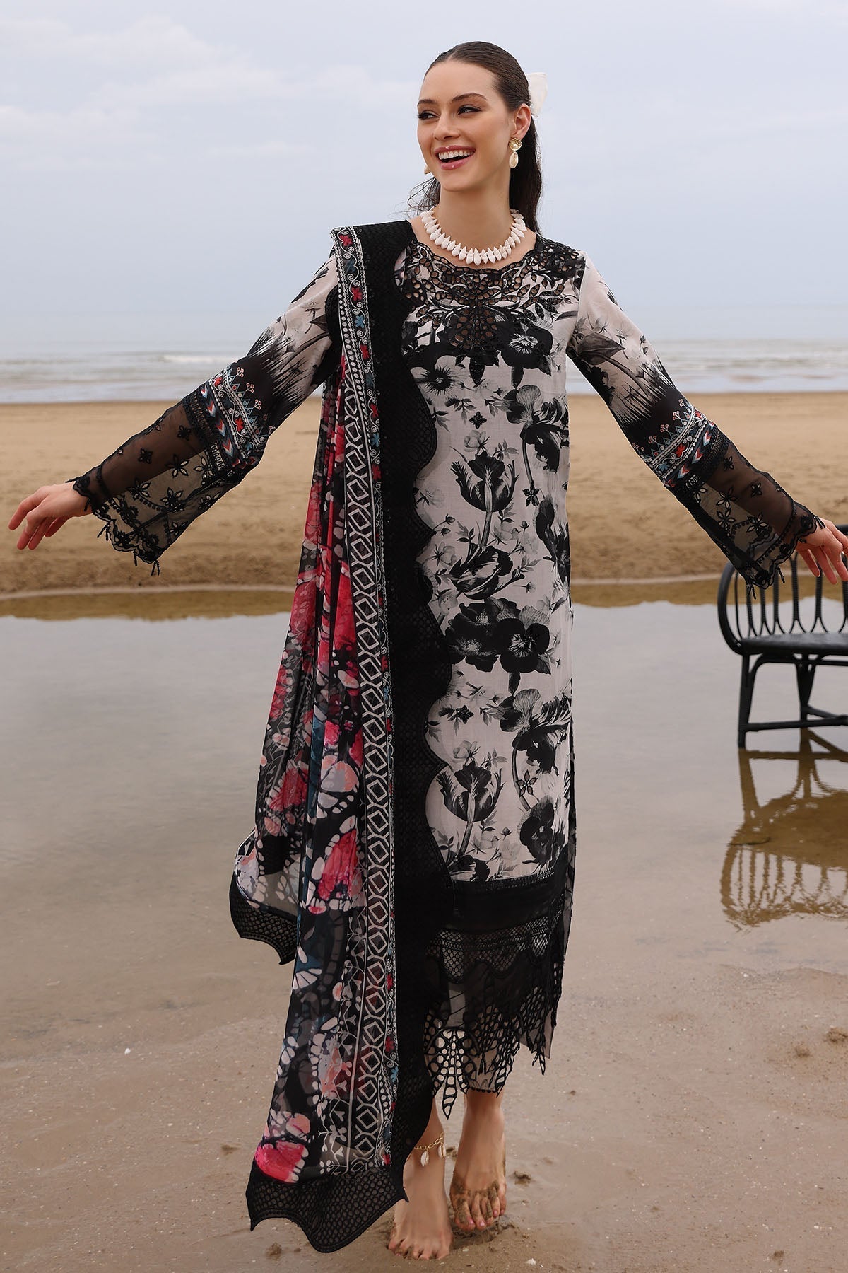 Nureh | Gardenia Embroidered Lawn 25 | NSG-175 by Nureh - Designer Dress - Type: Ladies Clothes - Available at Libayah - 100% Original