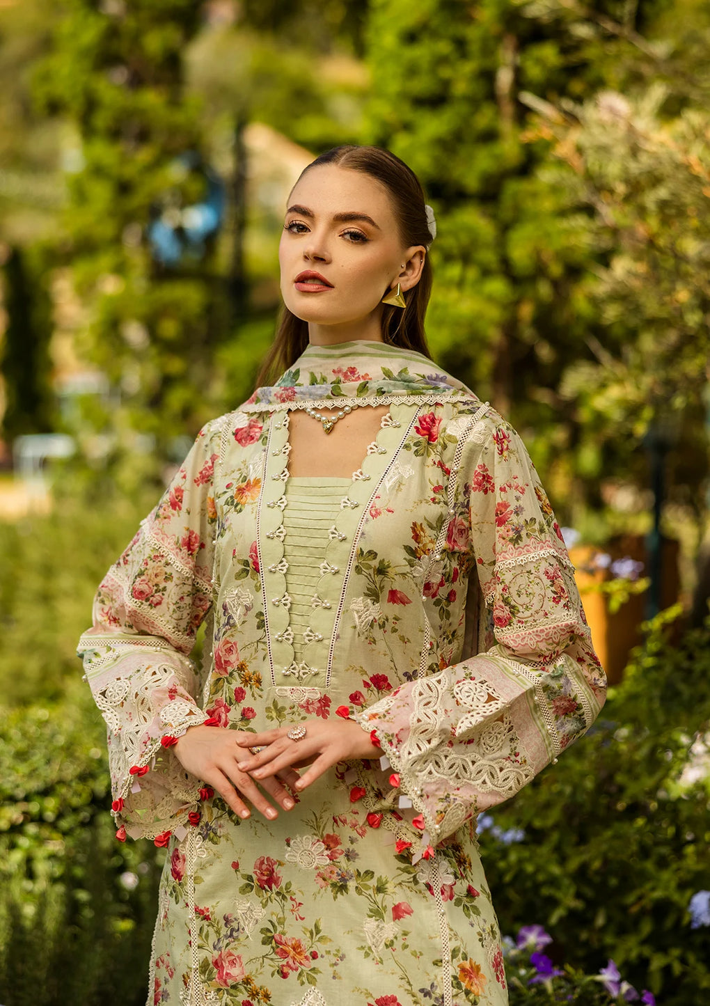 Elaf Premium | Print Chikankari 25 | ELK-04A DEAR PARADISE by Elaf Premium - Designer Dress - Type: Ladies Clothes - Available at Libayah - 100% Original