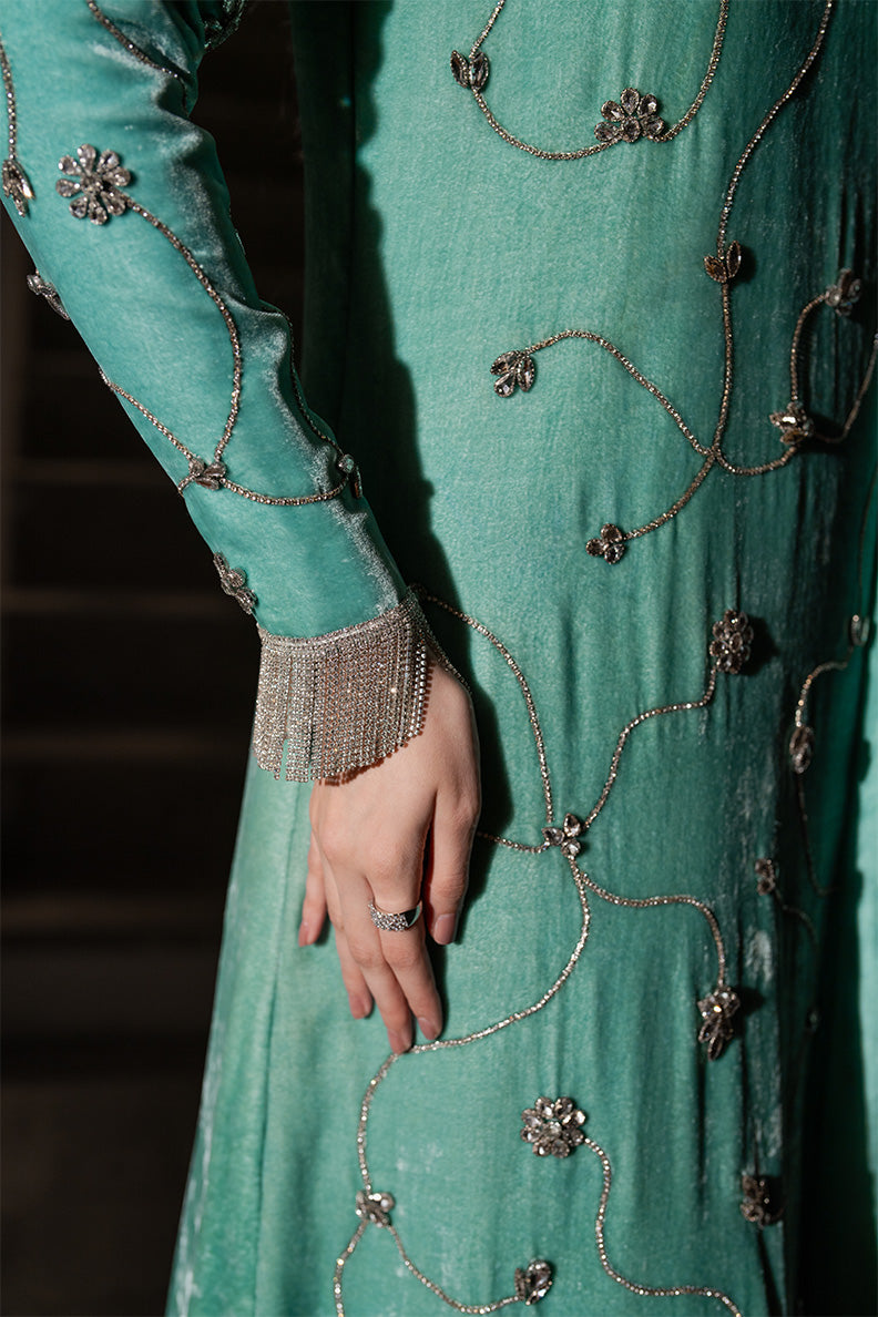 Caia | Luxury Velvet Edit 25 | Turquoise by Caia - Designer Dress - Type: Ladies Clothes - Available at Libayah - 100% Original