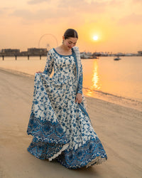 Faiza Saqlain | AYA - Unstitched Luxury Lawn '26 | Jehona by Faiza Saqlain - Designer Dress  - Type : Ladies Clothes - Available at Libayah - 100% Original 