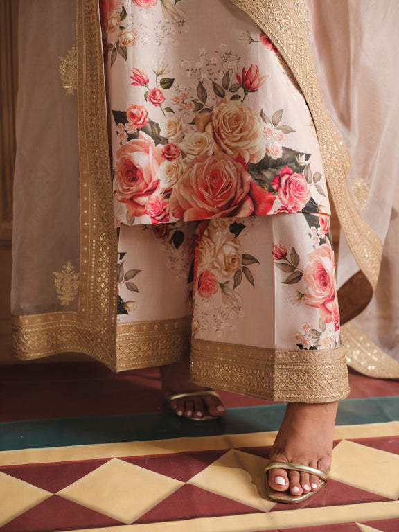 Humjoli | Luxury Collection | Beige Rose by Humjoli - Designer Dress - Type: Ladies Clothes - Available at Libayah - 100% Original