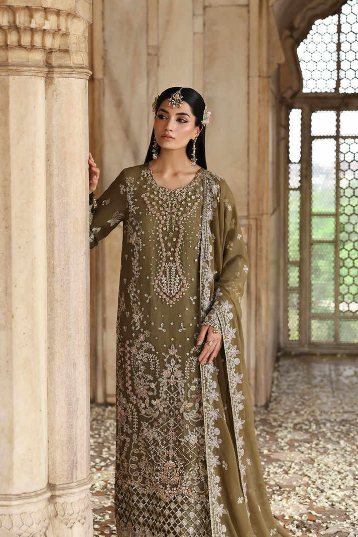 Emaan Adeel | Romansiyyah Luxury Formals | OLIVEA by Emaan Adeel - Designer Dress  - Type : Ladies Clothes - Available at Libayah - 100% Original 
