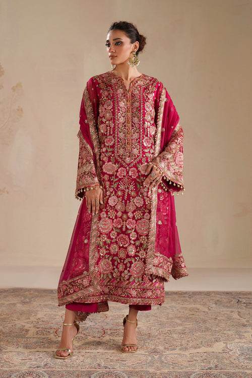Baroque | Formals Collection | EMBROIDERED CHIFFON UF-4363 by Baroque - Designer Dress  - Type : Ladies Clothes - Available at Libayah - 100% Original 