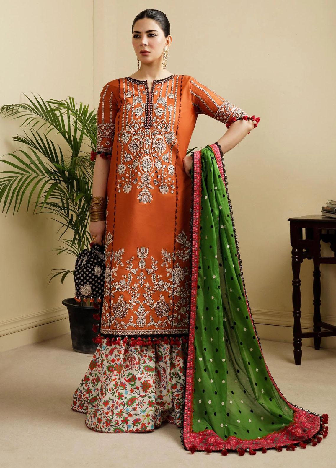 Hussain Rehar | Embroidered Lawn | STAR DUST by Hussain Rehar - Designer Dress - Type: Ladies Clothes - Available at Libayah - 100% Original