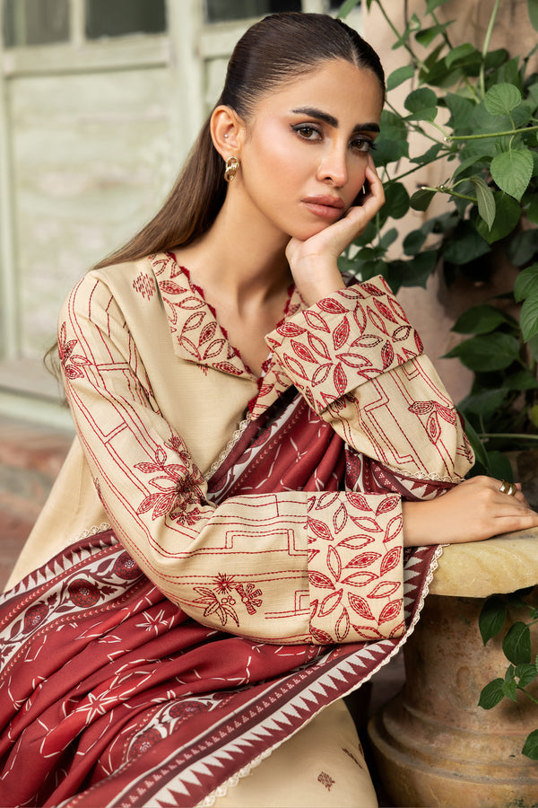 Farasha | Eminence Khaddar 25 | Sunrose by Farasha - Designer Dress - Type : Ladies Clothes - Available at Libayah - 100% Original 