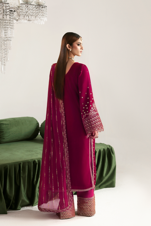 SHAHNAZ – authentic Pakistani formal dress from the Emaan Adeel Zarposh Velvet 25 collection for women in the UK.
