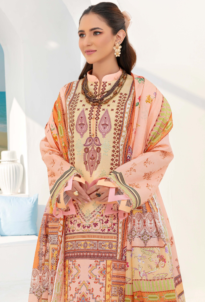 Humdum | Saira Bano Lawn 24 | D10 by HumDum - Designer Dress - Type: Ladies Clothes - Available at Libayah - 100% Original