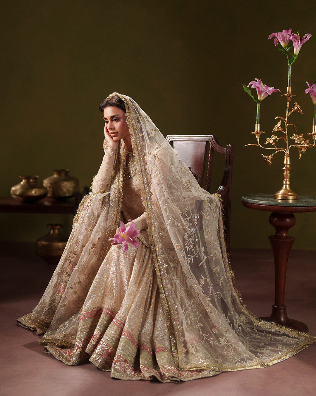 Faiza Saqlain | Lamia Wedding Formals | Asfoureh by Faiza Saqlain - Designer Dress  - Type : Ladies Clothes - Available at Libayah - 100% Original 