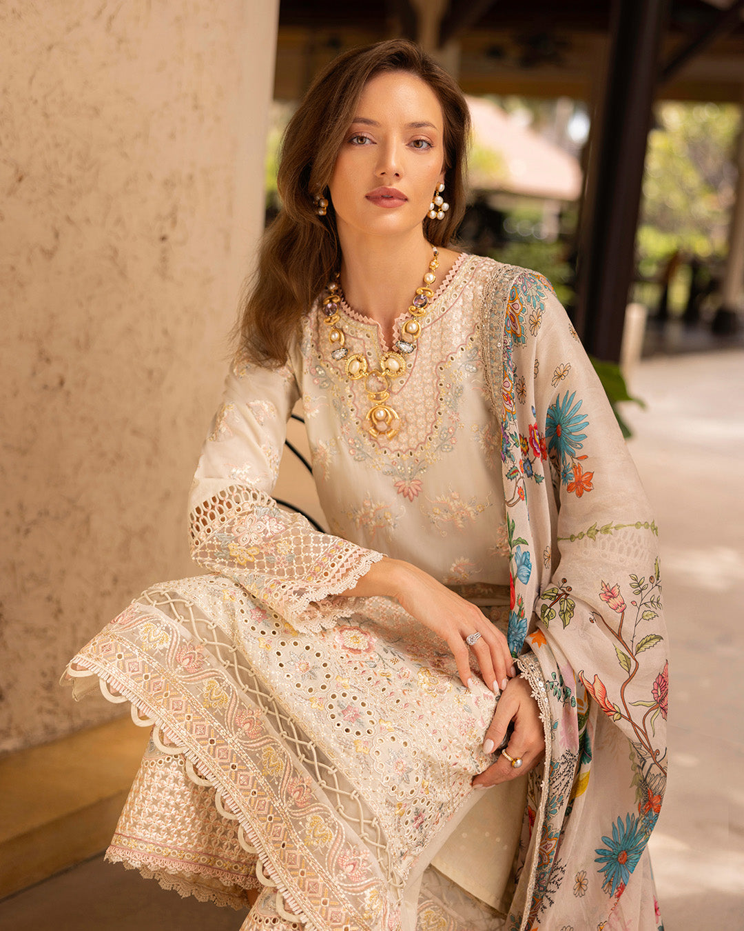 Faiza Saqlain | Zinnia Lawn 25 | Delilah by Faiza Saqlain - Designer Dress - Type: Ladies Clothes - Available at Libayah - 100% Original