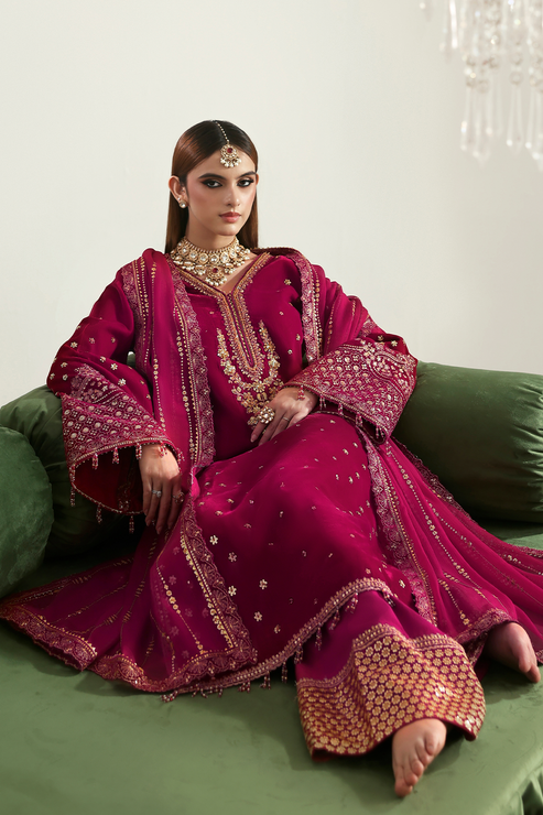 SHAHNAZ – authentic Pakistani formal dress from the Emaan Adeel Zarposh Velvet 25 collection for women in the UK.