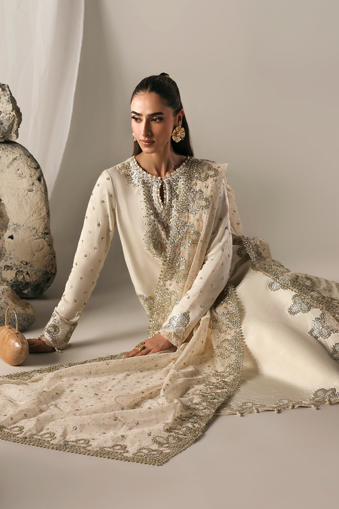 Emaan Adeel | Serein Luxe Silk | MISTY DAWN by Emaan Adeel - Designer Dress  - Type : Ladies Clothes - Available at Libayah - 100% Original 
