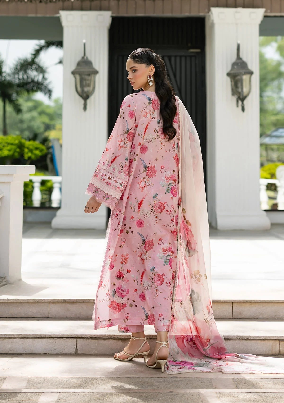 Elaf Premium | Signature Embroidered Lawn with Chiffon Collection 26 | ESG-4B MIRA by Elaf Premium - Designer Dress  - Type : Ladies Clothes - Available at Libayah - 100% Original 