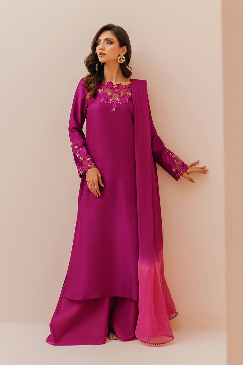 Mina Hasan | Signature Pret | Magenta Garden - by Libayah - Registered Vendor of : Mina Hasan - 100% Original Designer Dress