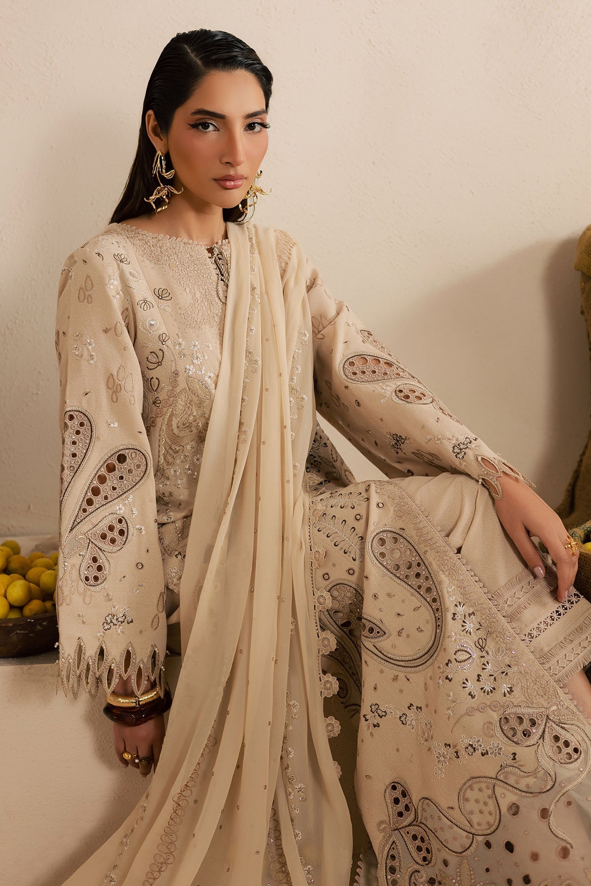 Nureh | Karandi Collection | NE-218 by Nureh - Designer Dress  - Type : Ladies Clothes - Available at Libayah - 100% Original 