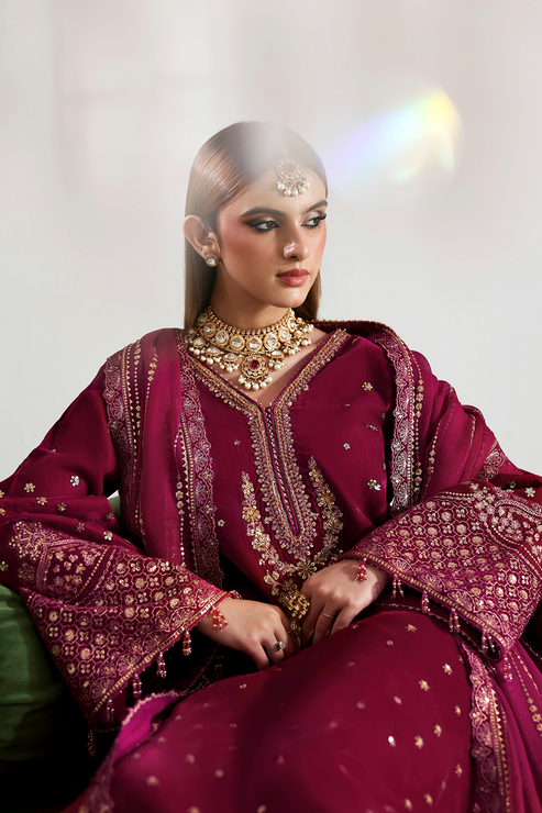 SHAHNAZ – authentic Pakistani formal dress from the Emaan Adeel Zarposh Velvet 25 collection for women in the UK.
