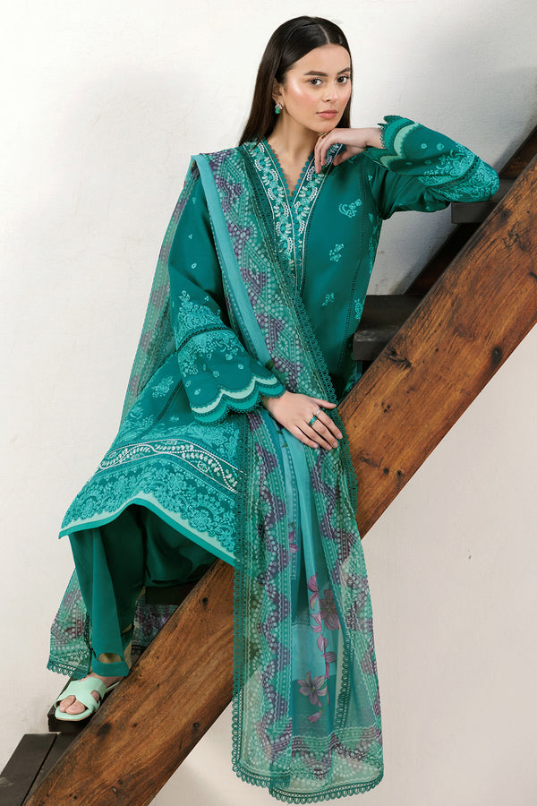 Farasha | Summer Weaves Embroidered Lawn | Dewy Teal by Farasha - Designer Dress - Type: Ladies Clothes - Available at Libayah - 100% Original
