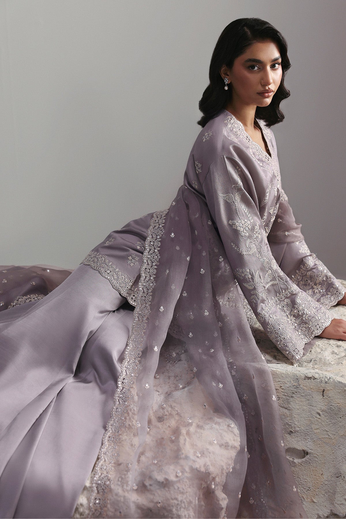 Afrozeh | Slate Ready to Wear | Cressida by Afrozeh - Designer Dress  - Type : Ladies Clothes - Available at Libayah - 100% Original 