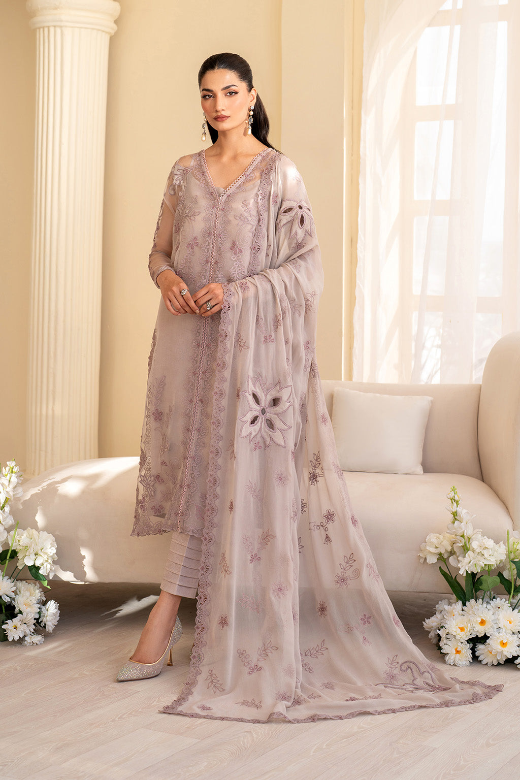 Iznik | Festive Formal | UE-437 Embroidered Pure Organza by Iznik - Designer Dress  - Type : Ladies Clothes - Available at Libayah - 100% Original 