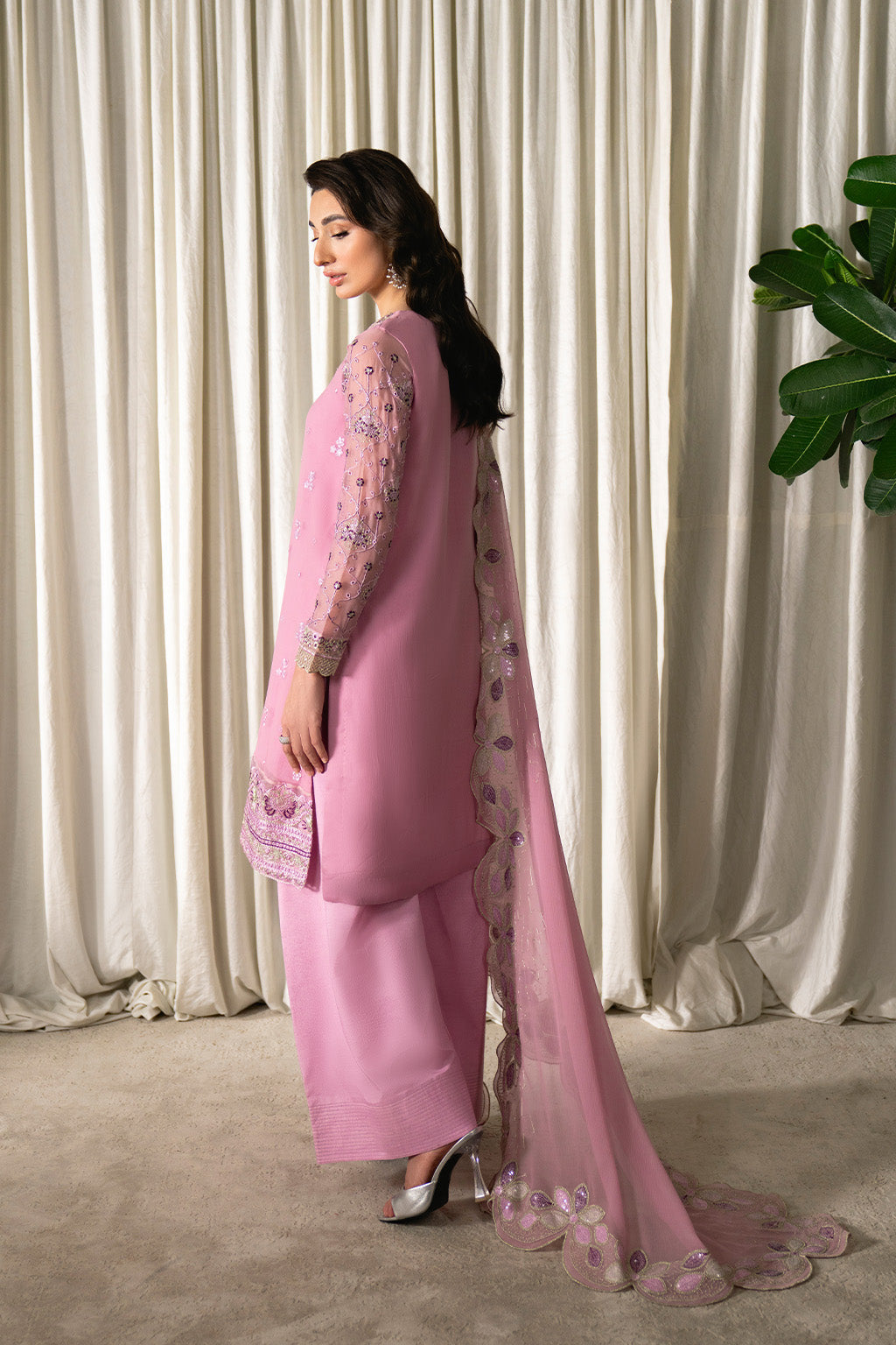Neeshay | Ready to Wear Chiffon | RTW-CHFN-01 LILAC by Neeshay - Designer Dress  - Type : Ladies Clothes - Available at Libayah - 100% Original 