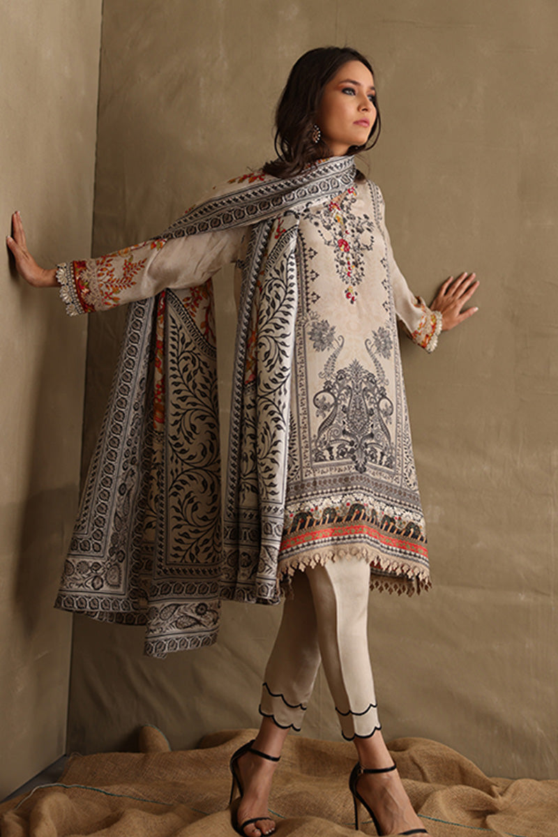 Mina Hasan | Signature Pret | Monochrome In Spring - by Libayah - Registered Vendor of : Mina Hasan - 100% Original Designer Dress