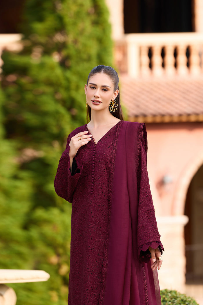 Farasha | Sorine Summer 26 | Autumn Maroon by Farasha - Designer Dress  - Type : Ladies Clothes - Available at Libayah - 100% Original 