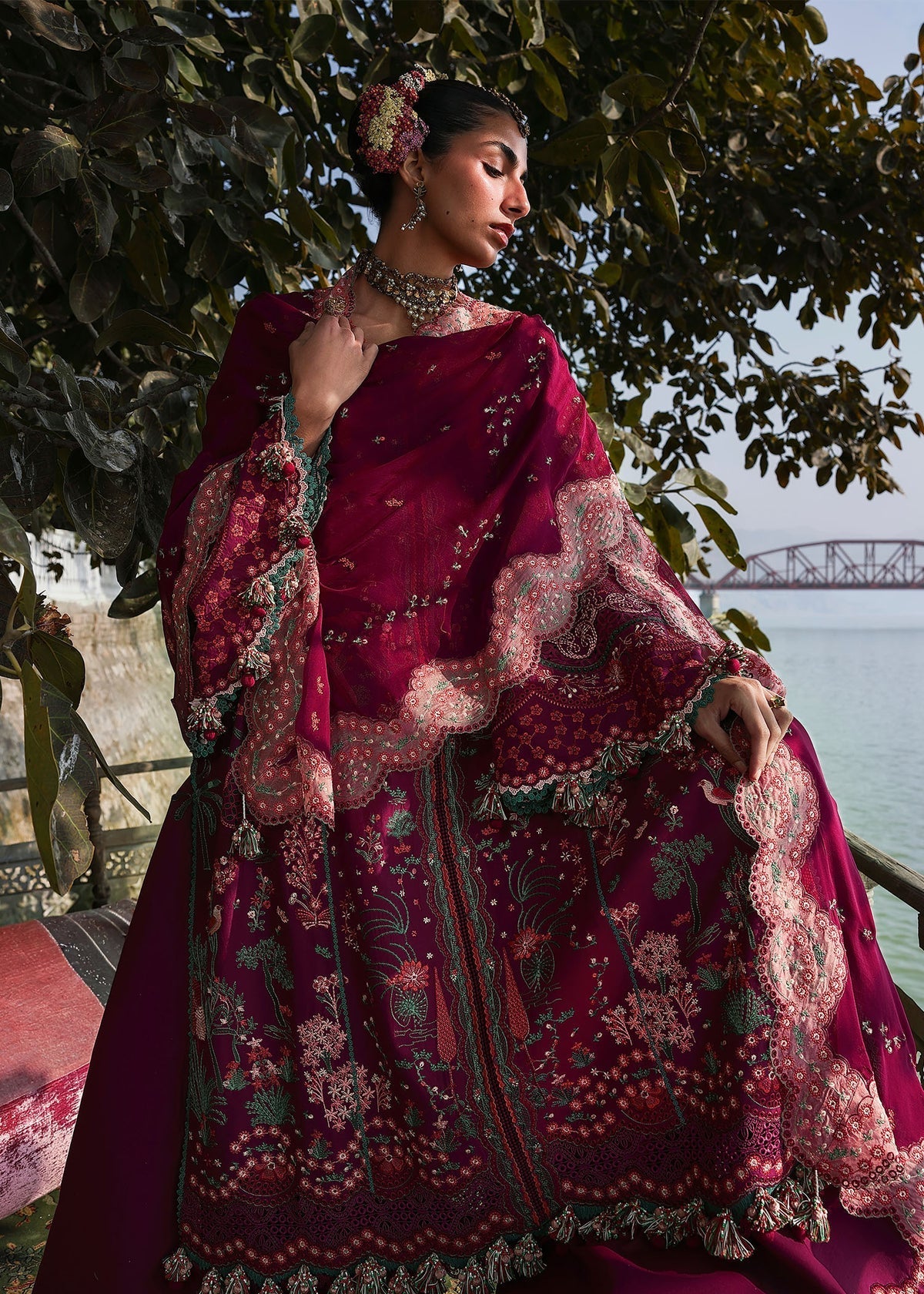 Hussain Rehar | Kalabagh Luxury Lawn 26 | Anjas by Hussain Rehar - Designer Dress  - Type : Ladies Clothes - Available at Libayah - 100% Original 
