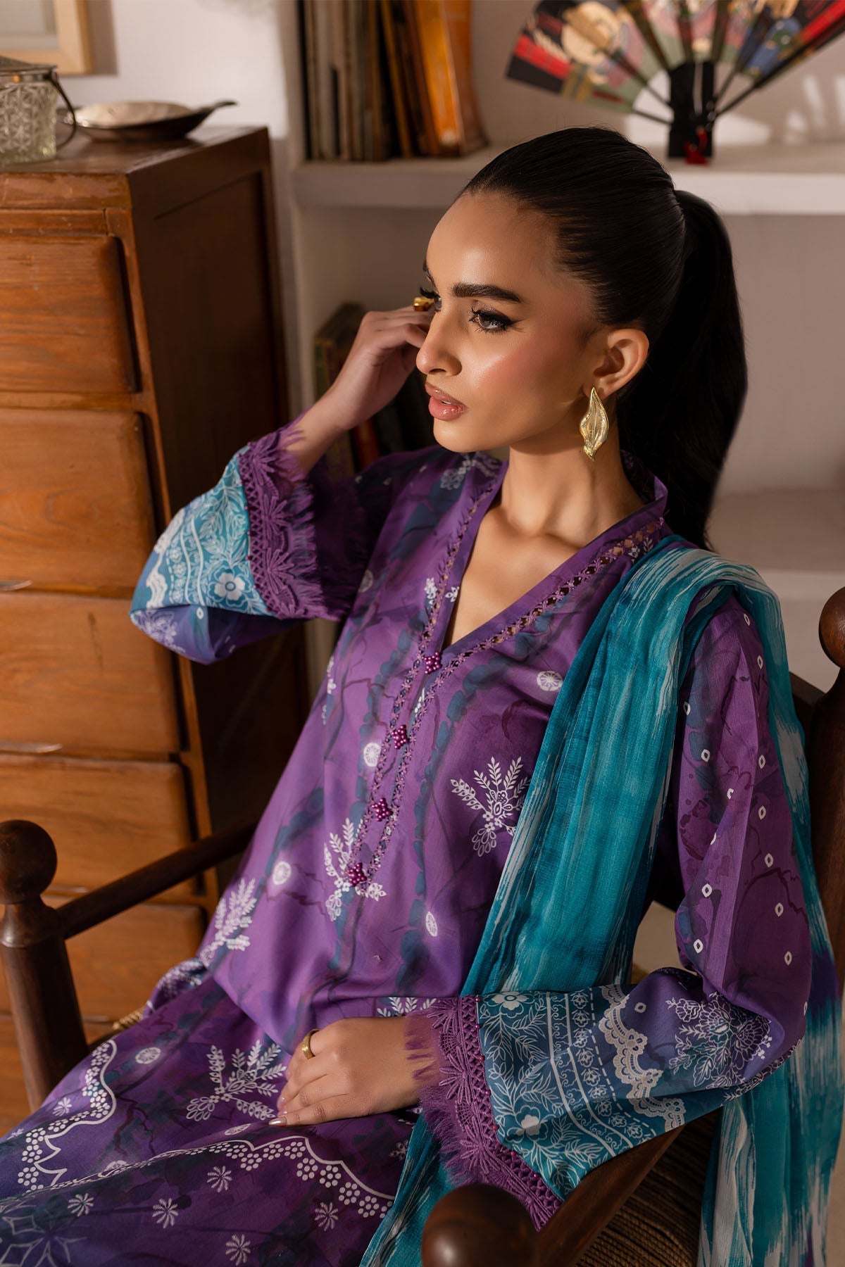 Nureh | Printed Lawn 25 | SP-149 by Nureh - Designer Dress - Type: Ladies Clothes - Available at Libayah - 100% Original