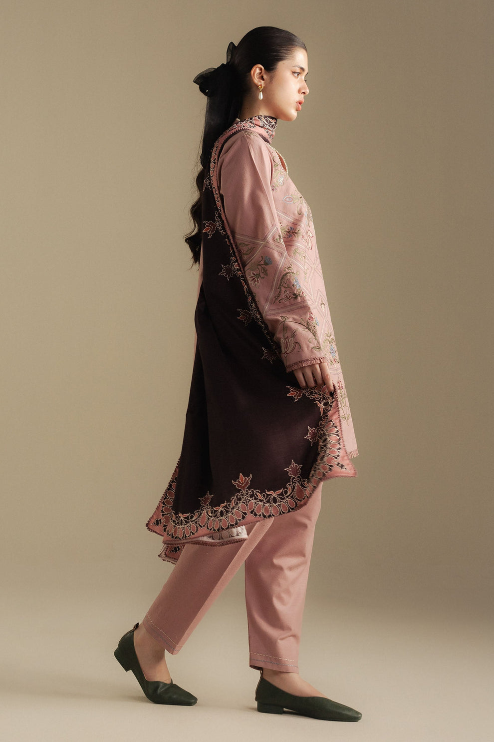 Zara Shahjahan | Coco Winter 25 | Coral-4A - Designer Dress - Type : Ladies Clothes - Available at Libayah - 100% Original