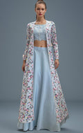 Threads and Motifs | Formal Dresses 25 | Embroidered Blouse With Skirt And Printed Jacket by Threads and Motifs - Designer Dress  - Type : Ladies Clothes - Available at Libayah - 100% Original 
