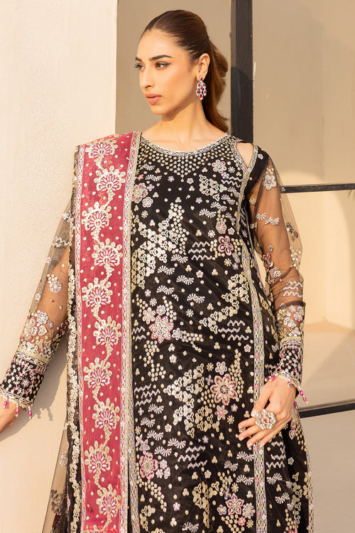 Farasha | Lu Zella Premium Formals 25 | Stardust Noir by Farasha - Designer Dress  - Type : Ladies Clothes - Available at Libayah - 100% Original 