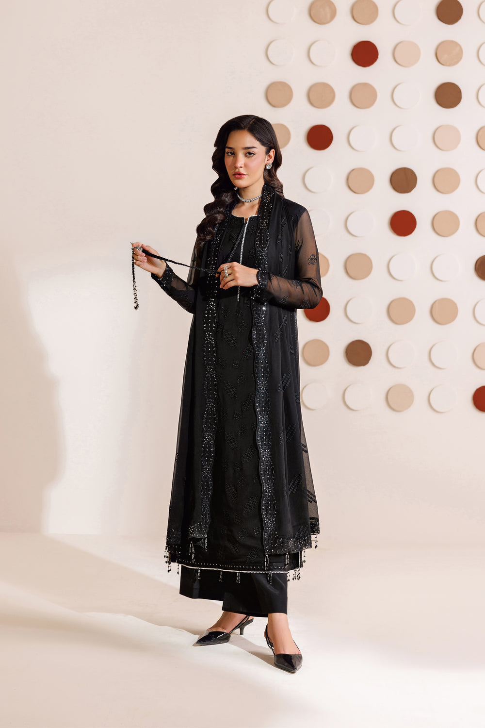 Farasha | Chiffon Threads 26 | Charcoal Whisper by Farasha - Designer Dress  - Type : Ladies Clothes - Available at Libayah - 100% Original 