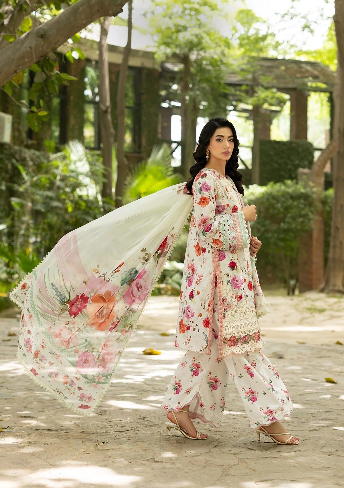Elaf Premium | Signature Embroidered Lawn with Chiffon Collection 26 | ESG-4A CLAIRE by Elaf Premium - Designer Dress  - Type : Ladies Clothes - Available at Libayah - 100% Original 