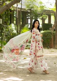 Elaf Premium | Signature Embroidered Lawn with Chiffon Collection 26 | ESG-4A CLAIRE by Elaf Premium - Designer Dress  - Type : Ladies Clothes - Available at Libayah - 100% Original 