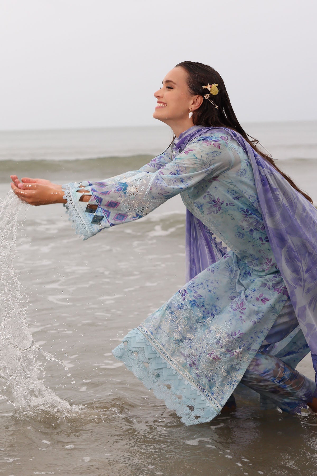 Nureh | Gardenia Embroidered Lawn 25 | NSG-176 by Nureh - Designer Dress - Type: Ladies Clothes - Available at Libayah - 100% Original