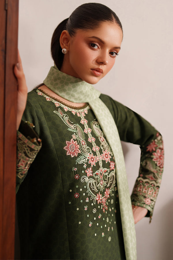 Farasha | Meline Premium Viscose 25 | Olive Drape by Farasha - Designer Dress  - Type : Ladies Clothes - Available at Libayah - 100% Original 
