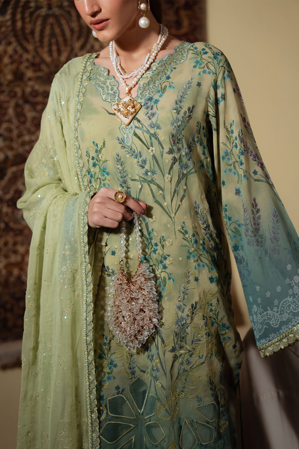 Nureh | Swiss Lawn | NS-161 - by Libayah - Registered Vendor of : Nureh - 100% Original Designer Dress
