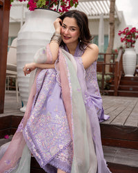 Faiza Saqlain | AYA - Unstitched Luxury Lawn '26 | Suela by Faiza Saqlain - Designer Dress  - Type : Ladies Clothes - Available at Libayah - 100% Original 